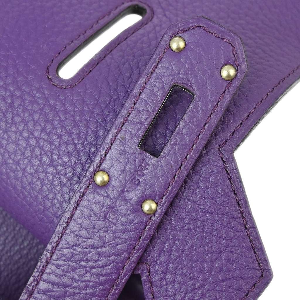 Hermès Jypsiere Bag Purple Leather Very good condition - Box View