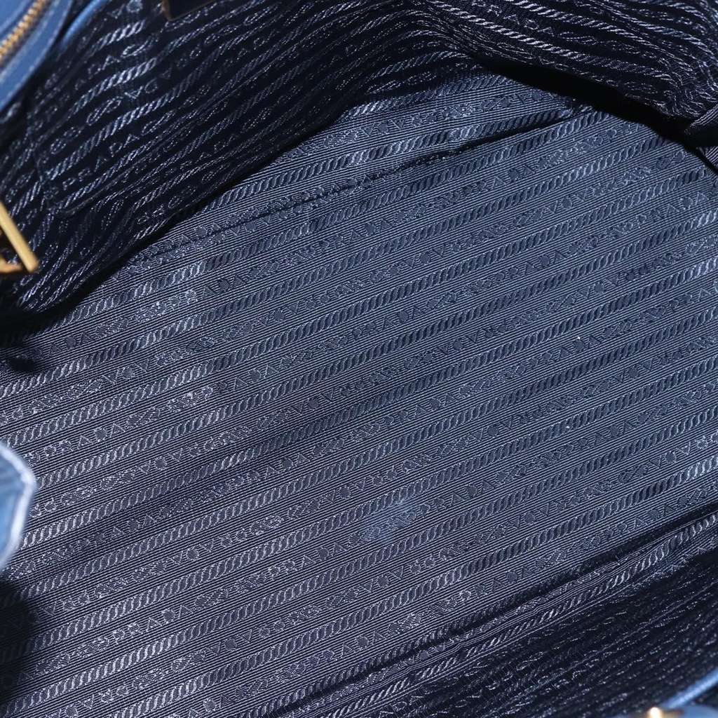 Prada Lux Open Tote Blue Leather Fair condition - Box View