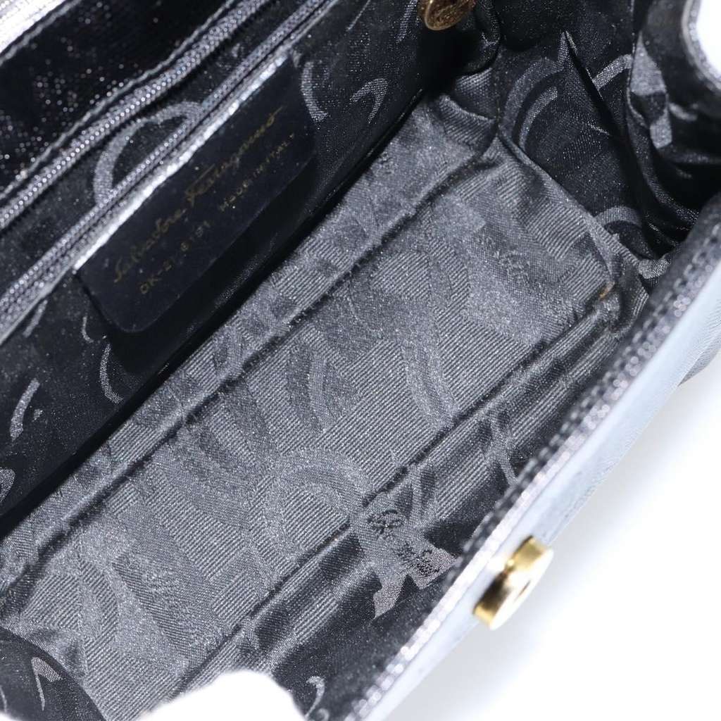 Salvatore Ferragamo Vintage Handbag Black Leather Good condition - Box View