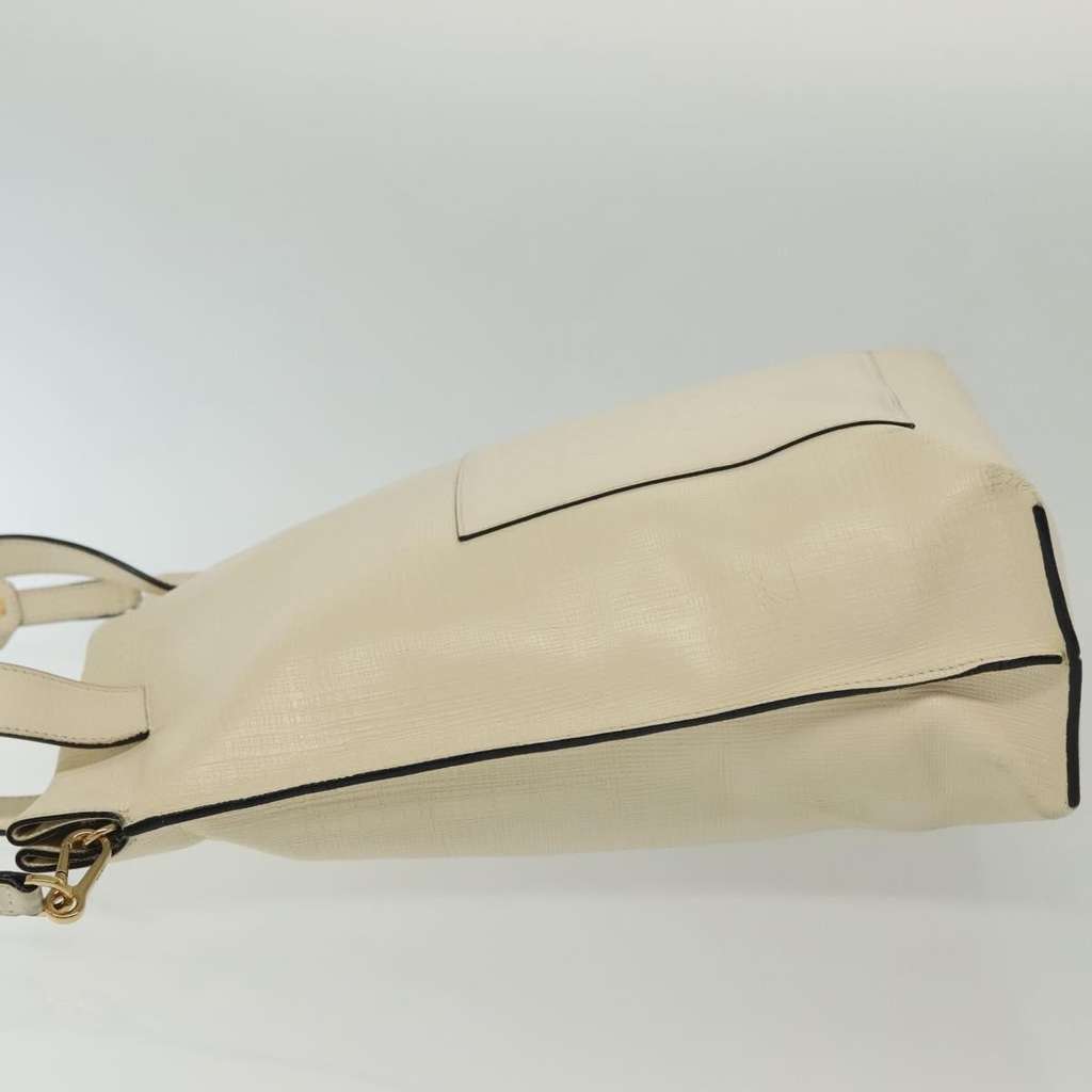 Loewe Shopper Tote Ecru Leather Good condition - Model View