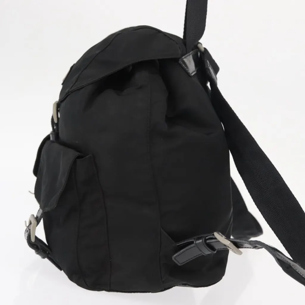 Prada Vela Double Front Pocket Backpack Black Good - Inside View