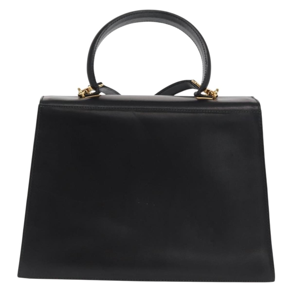 Salvatore Ferragamo Convertible Top Handle Bag Black Leather Fair condition - Back View