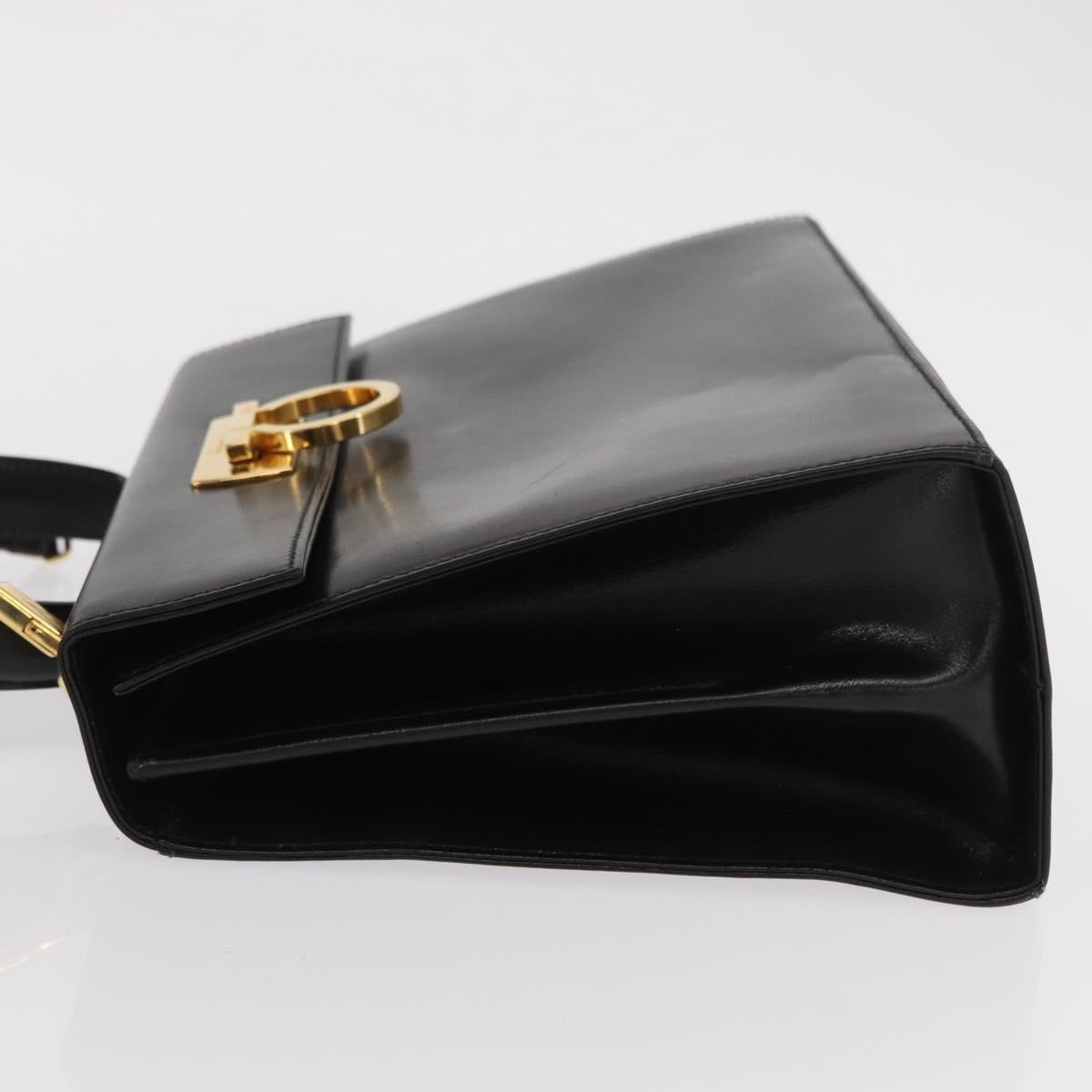 Salvatore Ferragamo Convertible Top Handle Bag Black Leather Fair condition - Model View