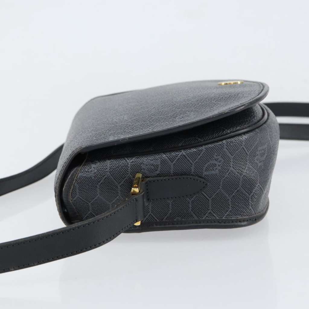 Christian Dior Vintage Honeycomb Shoulder Bag Black Canvas Good condition - Model View