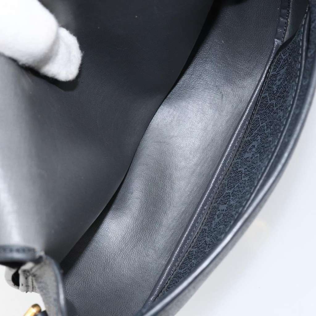 Christian Dior Vintage Honeycomb Shoulder Bag Black Canvas Good condition - Box View