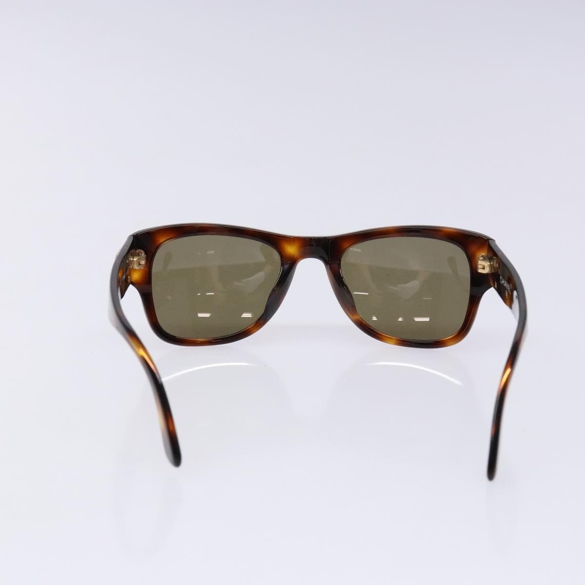 Chanel Logo CC Sunglasses Brown Plastic Good condition - Back View
