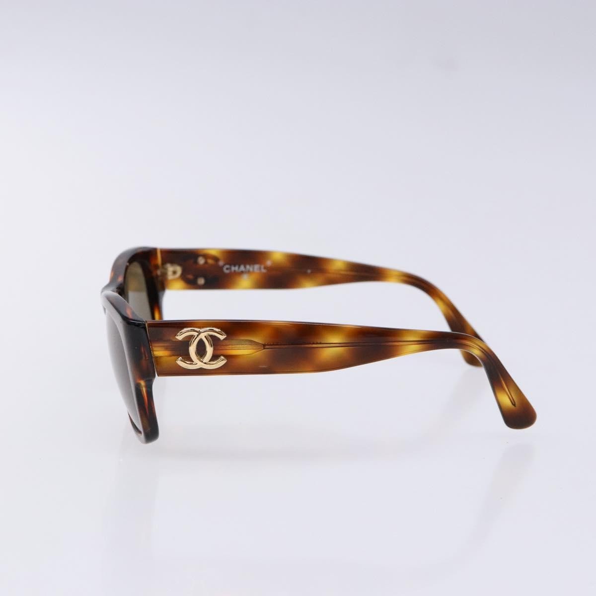 Chanel Logo CC Sunglasses Brown Plastic Good condition - Inside View