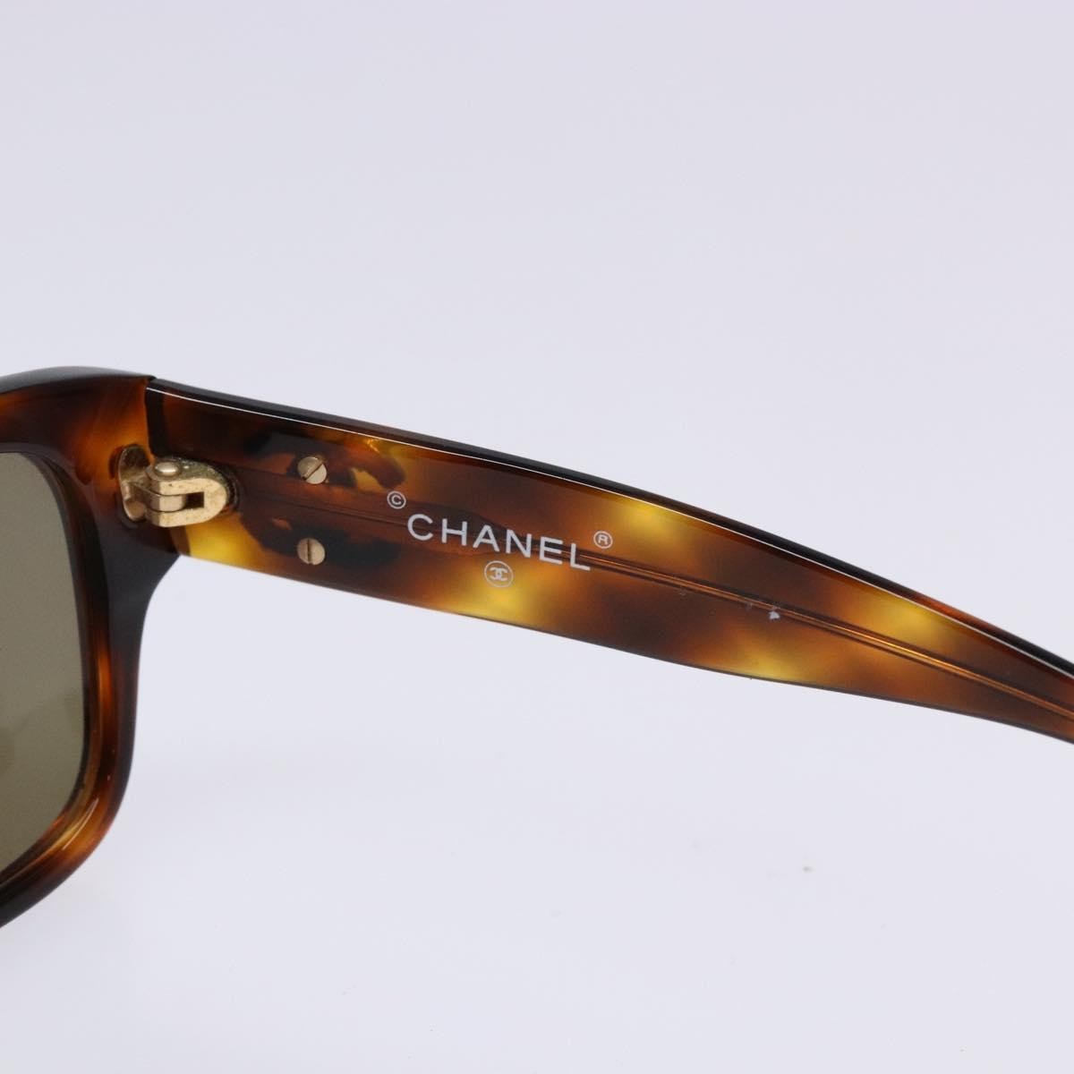 Chanel Logo CC Sunglasses Brown Plastic Good condition - Box View