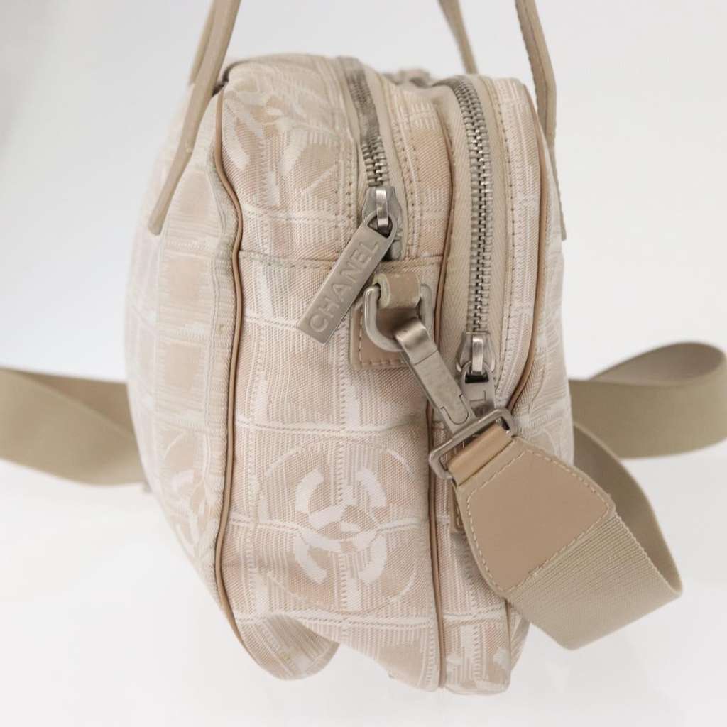 Chanel Travel Line Convertible Satchel Beige Canvas Good condition - Model View