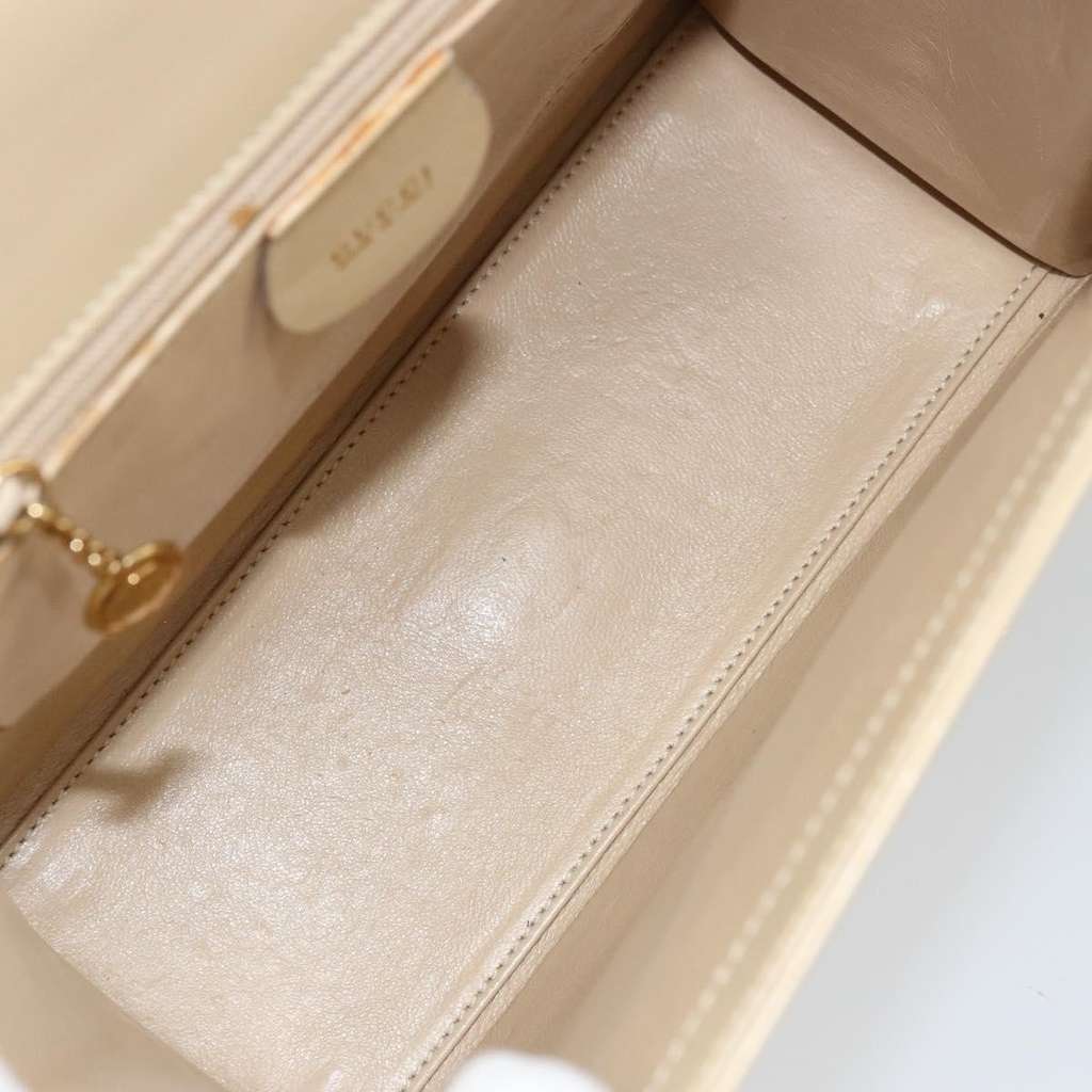 Gucci Vintage Lady Lock Top Handle Bag Beige Leather Good condition - Box View