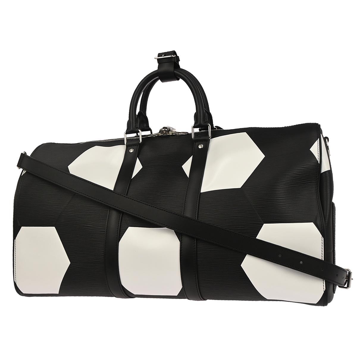 Louis Vuitton Keepall Bandouliere Bag Black Leather Good condition - Back View