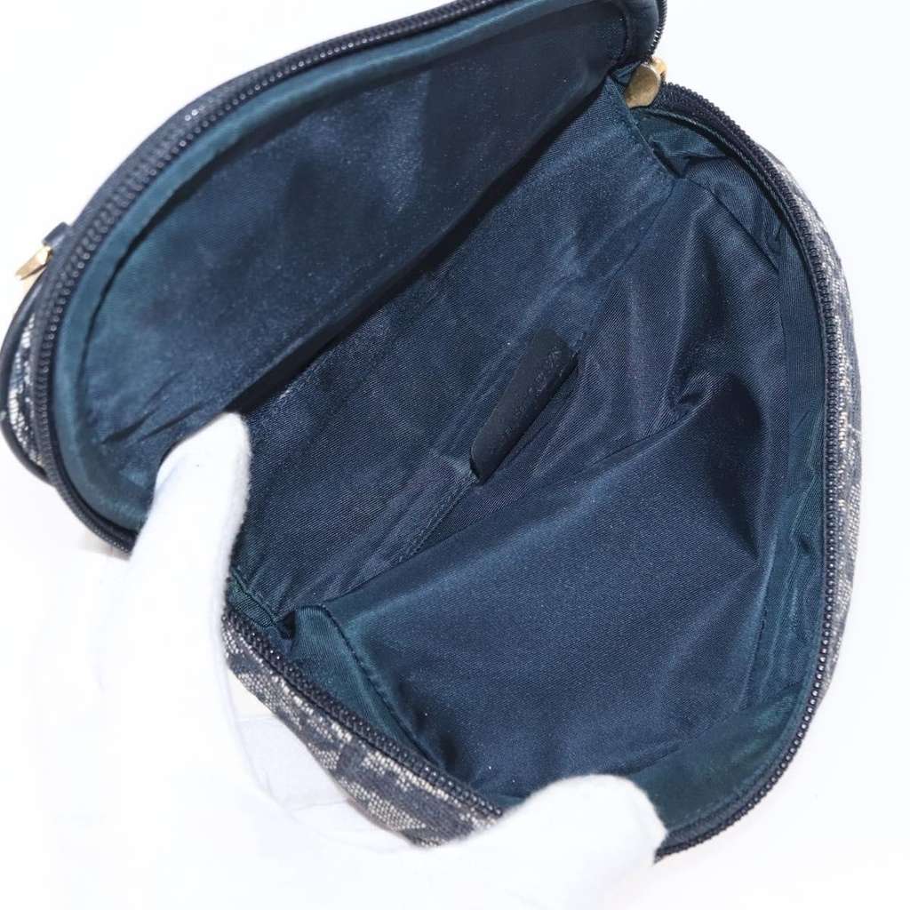 Christian Dior Saddle Zip Pouch Navy Canvas Good condition - Box View