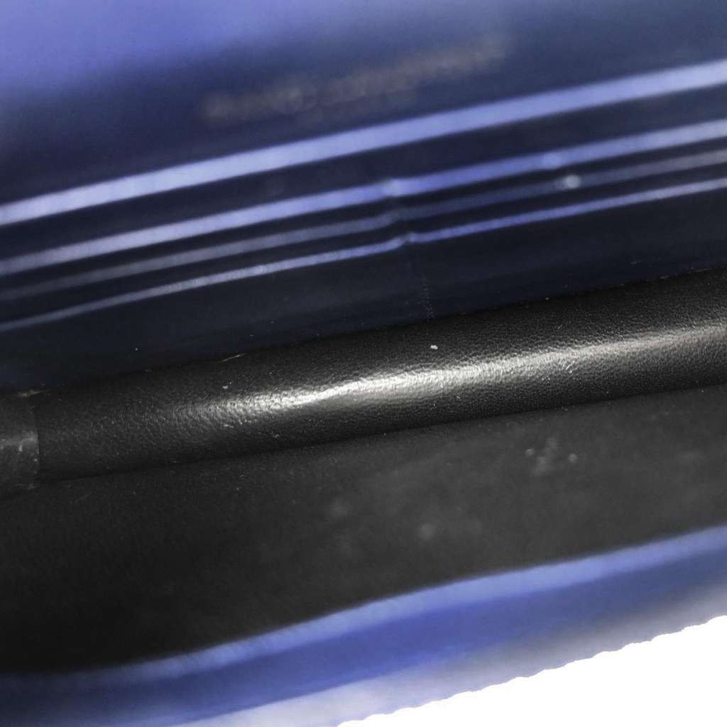 Saint Laurent Classic Monogram Tassel Chain Wallet Blue Leather Good condition - Inside View