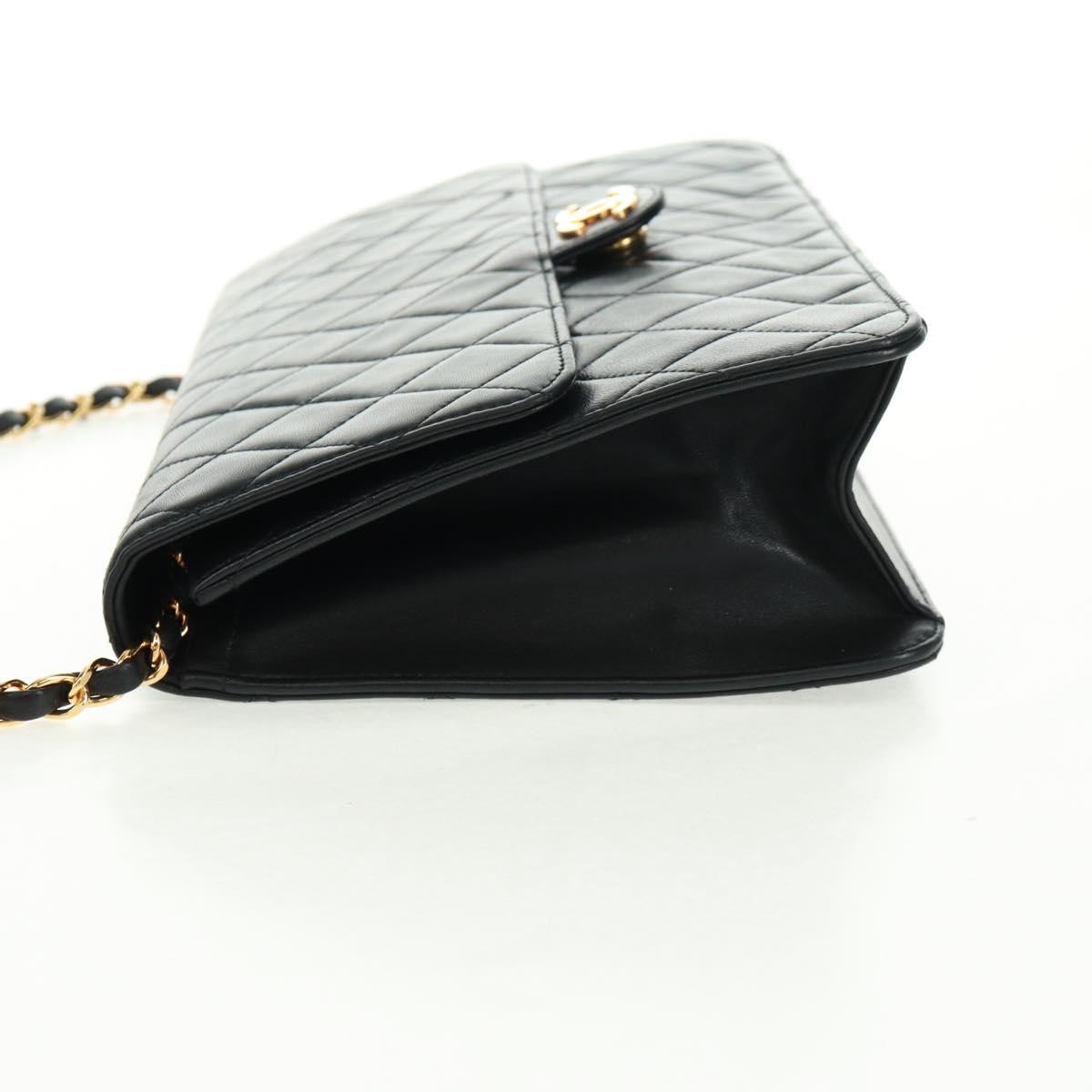 Chanel Vintage Classic Single Flap Bag Black Leather Good condition - Inside View