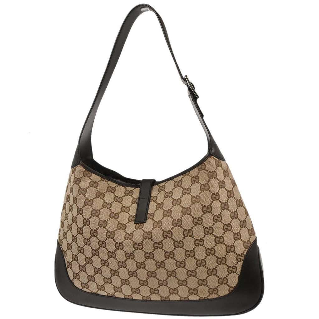Gucci Web Jackie O Hobo Brown Canvas Good condition - Back View