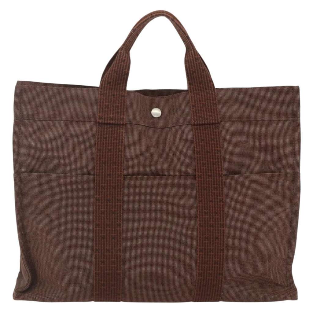 Hermès Fourre-tout Herline Brown Canvas Good condition - Back View