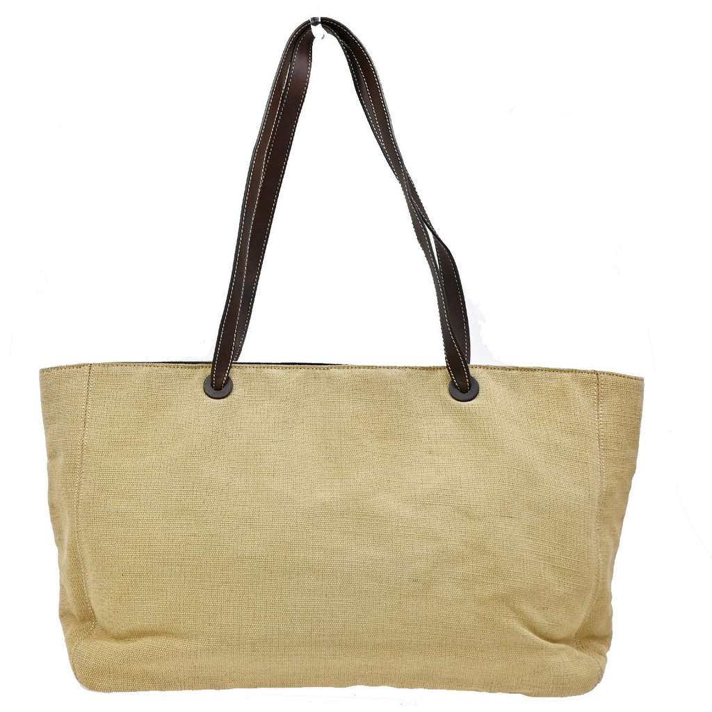 Chanel Vintage CC Tote Beige Canvas Good condition - Back View