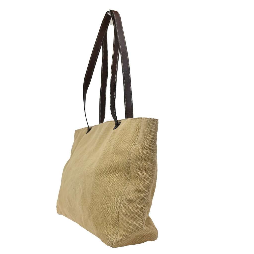 Chanel Vintage CC Tote Beige Canvas Good condition - Inside View