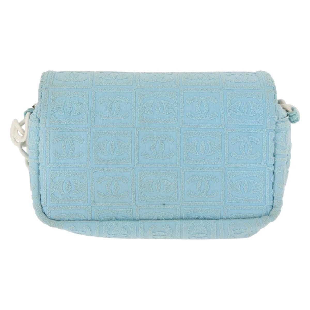 Chanel Sport Line Resin Camera Flap Bag Blue Plastic Good condition - Back View