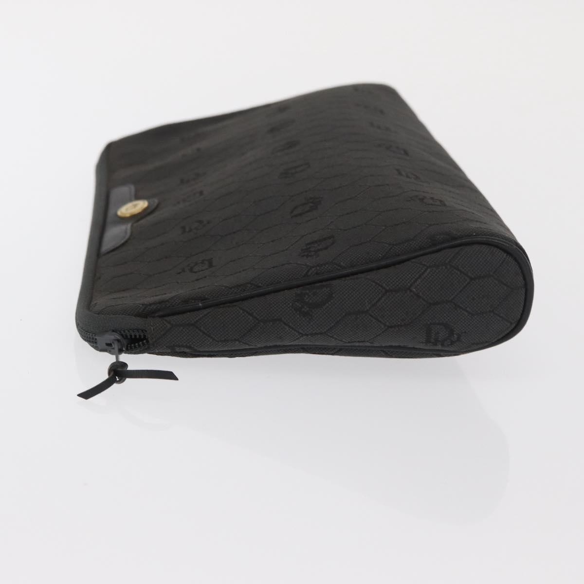 Christian Dior Vintage honeycomb clutch Black Canvas Good condition - Model View