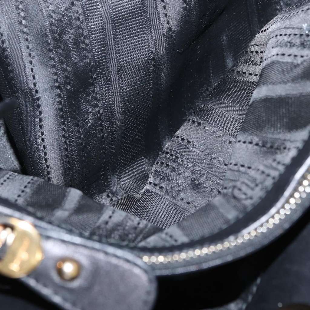 Salvatore Ferragamo W Chain Tote Black Leather Good condition - Box View