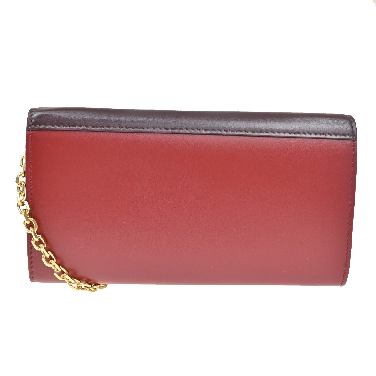 Celine C Wallet on Chain Black Leather Good condition - Back View