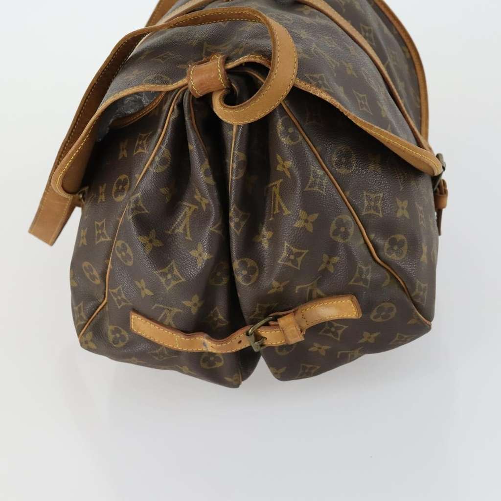 Louis Vuitton Saumur Handbag Brown Canvas Fair condition - Inside View