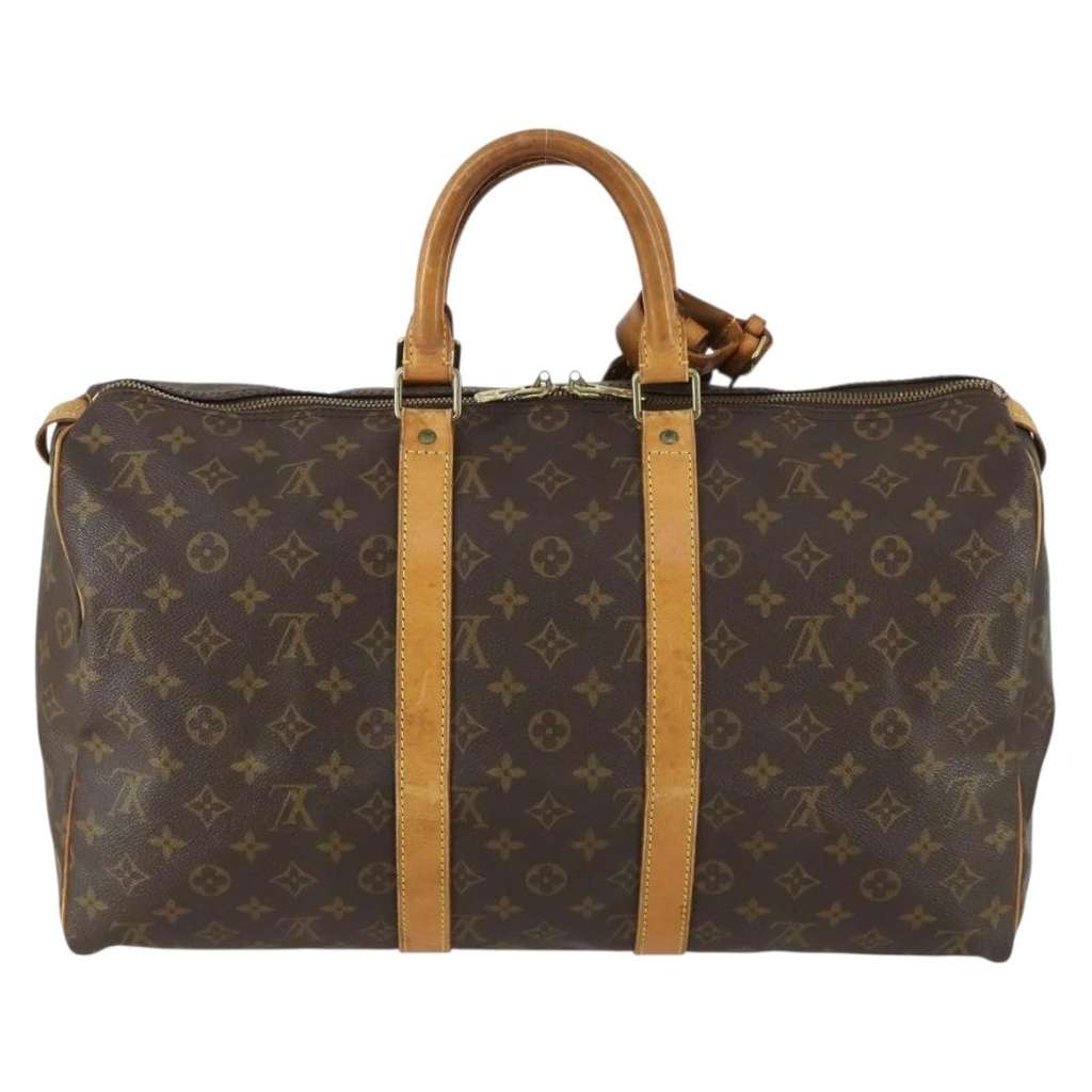 Louis Vuitton Keepall Bag Brown Canvas Fair condition - Back View