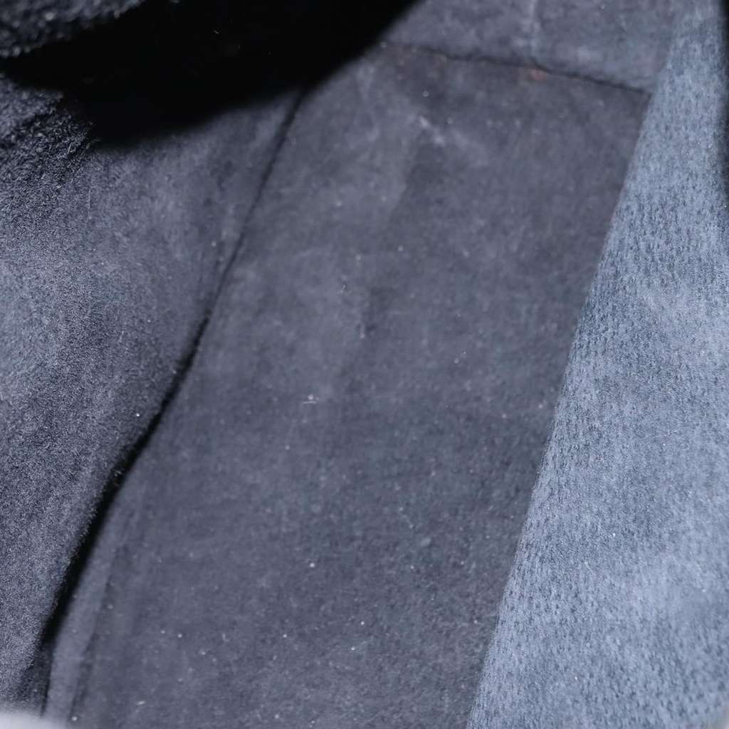 Gucci Vintage Drawstring Shoulder Bag Black Leather Good condition - Box View