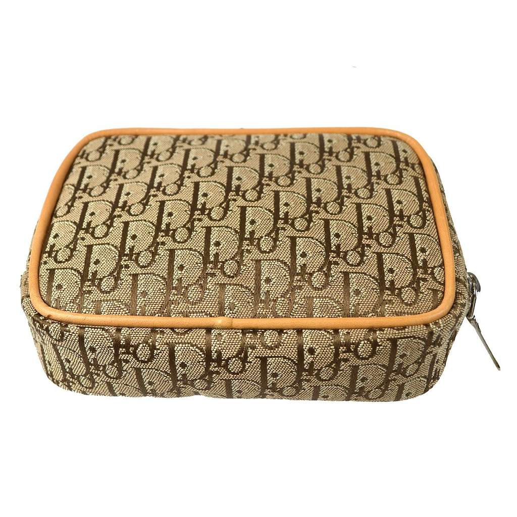 Christian Dior Vintage Trotter Pouch Beige Canvas Good condition - Inside View