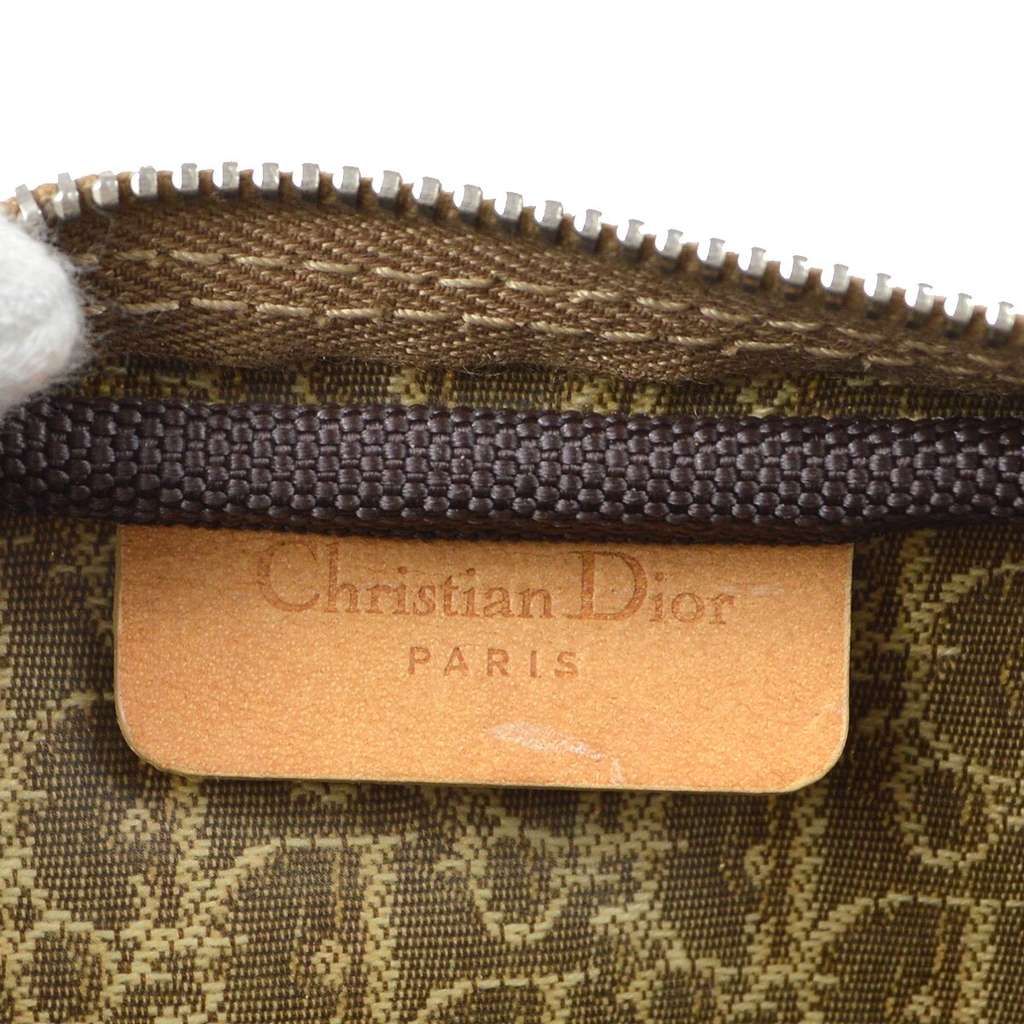 Christian Dior Vintage Trotter Pouch Beige Canvas Good condition - Box View