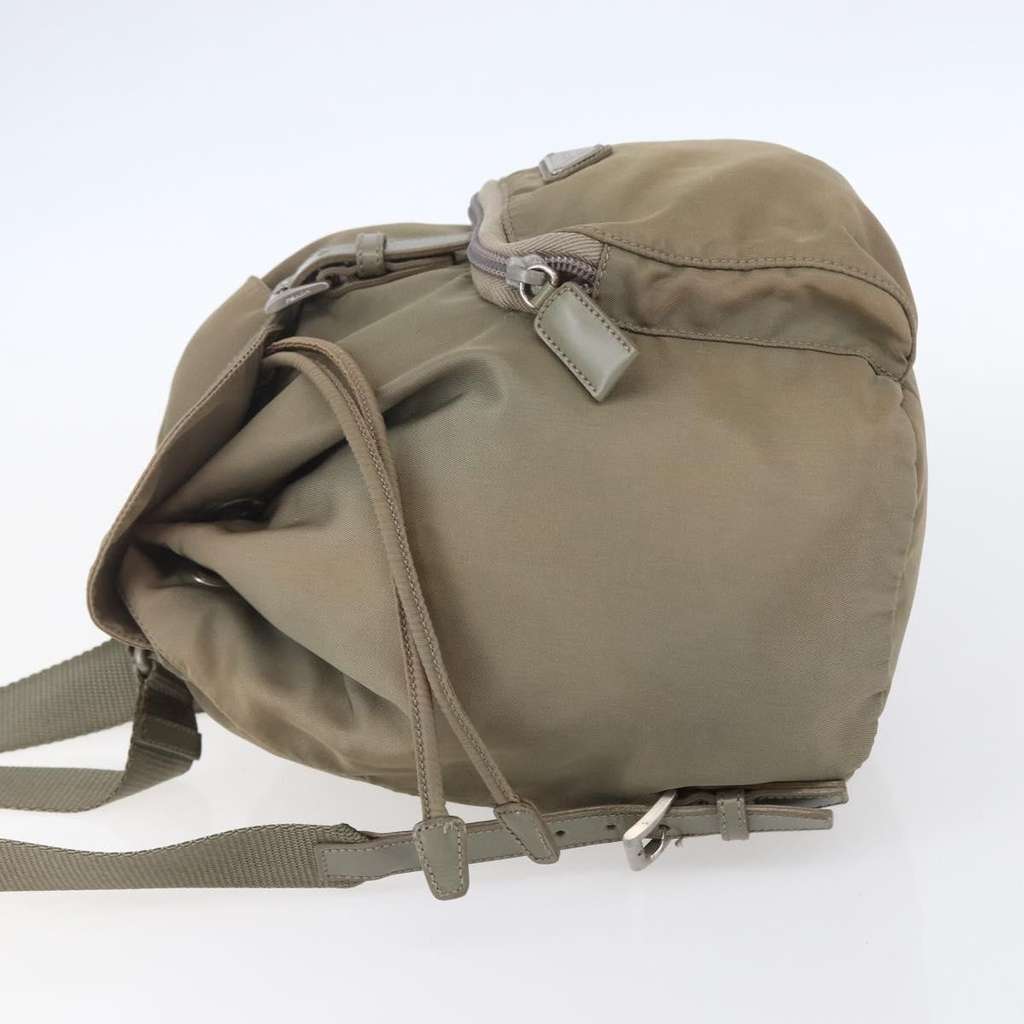 Prada Front Pocket Buckle Backpack Beige Good condition - Inside View