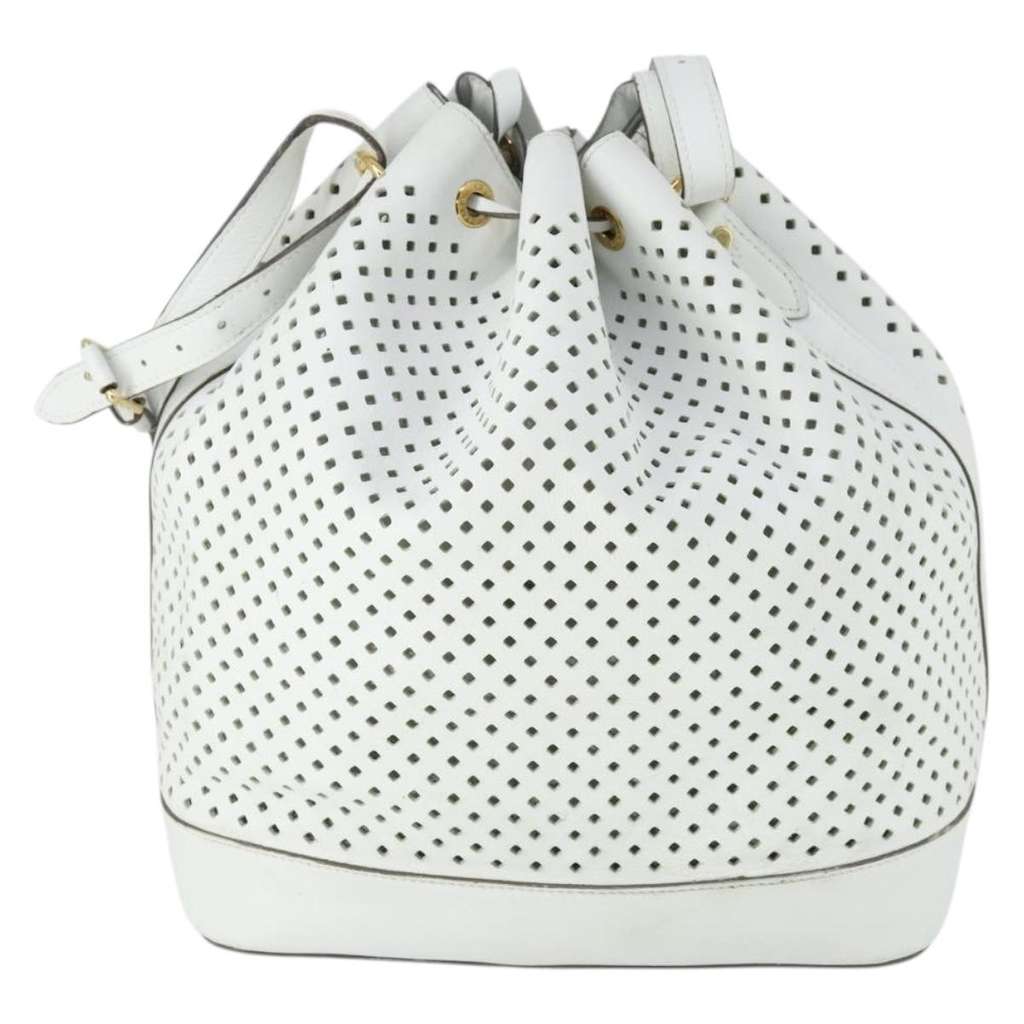 Louis Vuitton Flore Noe Handbag White Leather Good condition - Back View