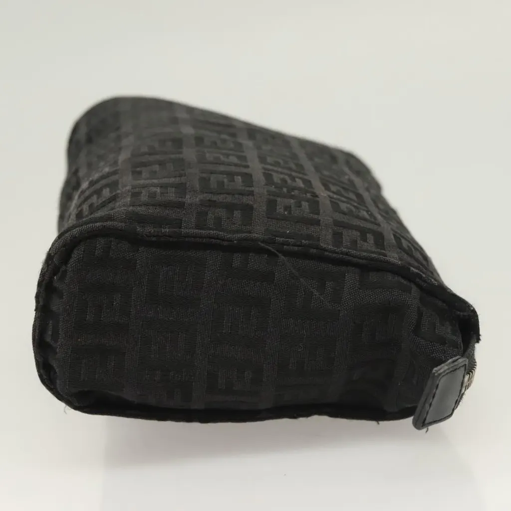 Fendi FF Logo Pouch Black Canvas Good - Model View