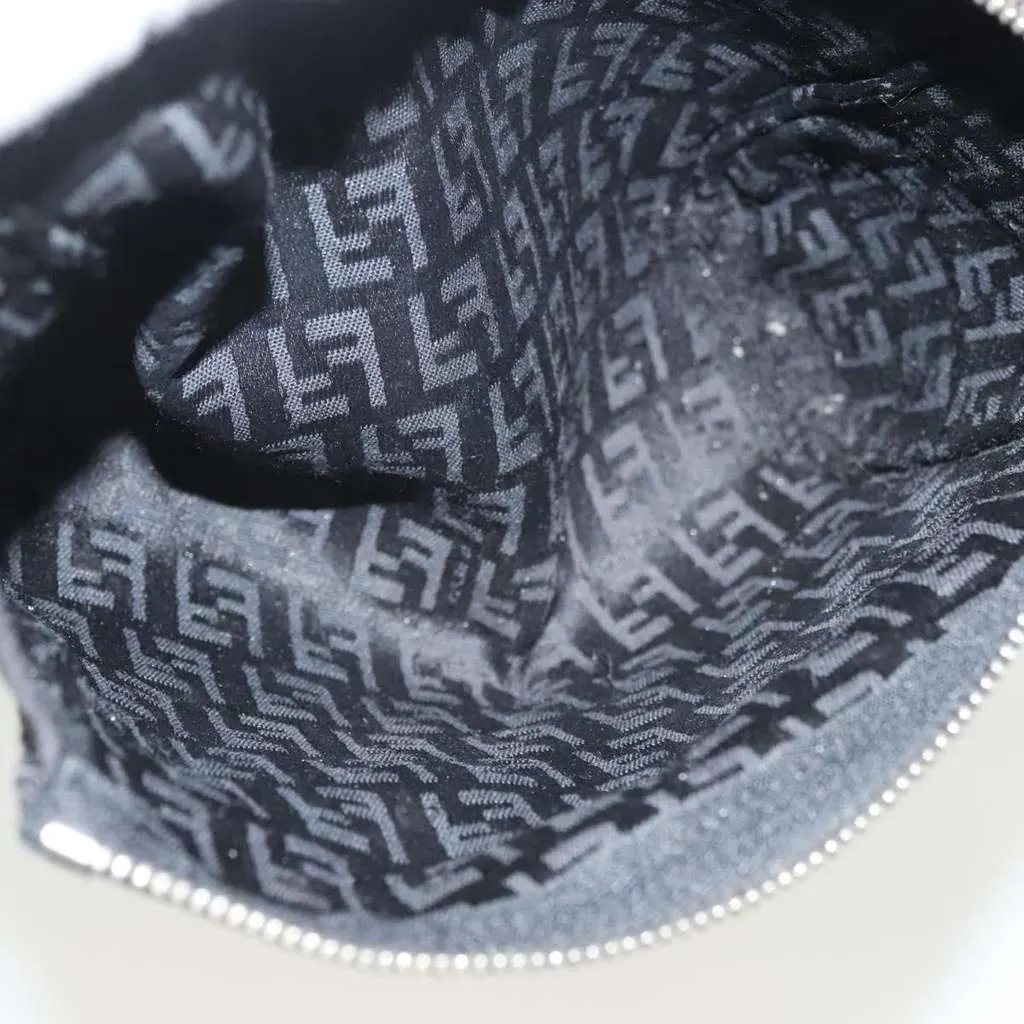 Fendi FF Logo Pouch Black Canvas Good - Box View