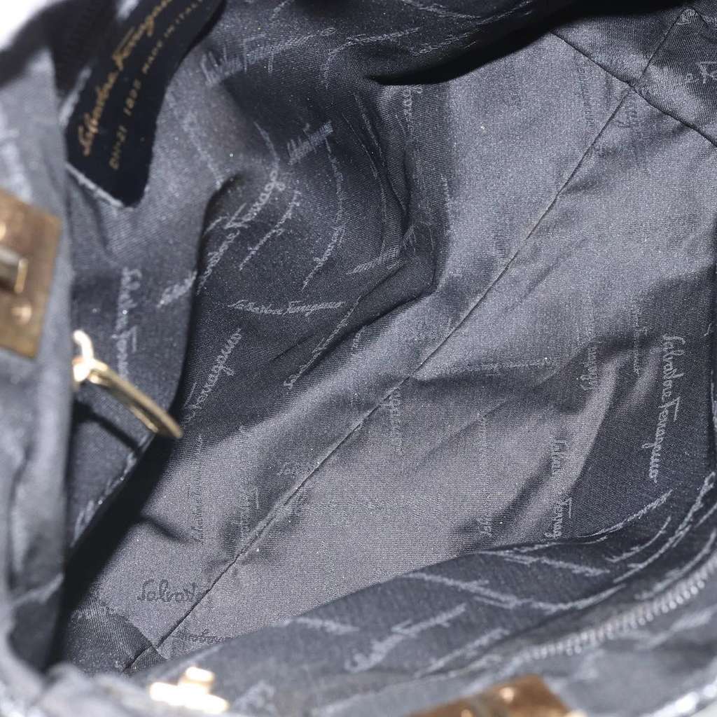 Salvatore Ferragamo Vintage Tote bag Black Canvas Fair condition - Box View