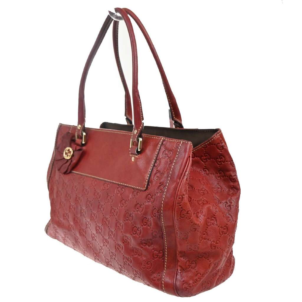 Gucci Vintage Handbag Red Leather Fair condition - Inside View