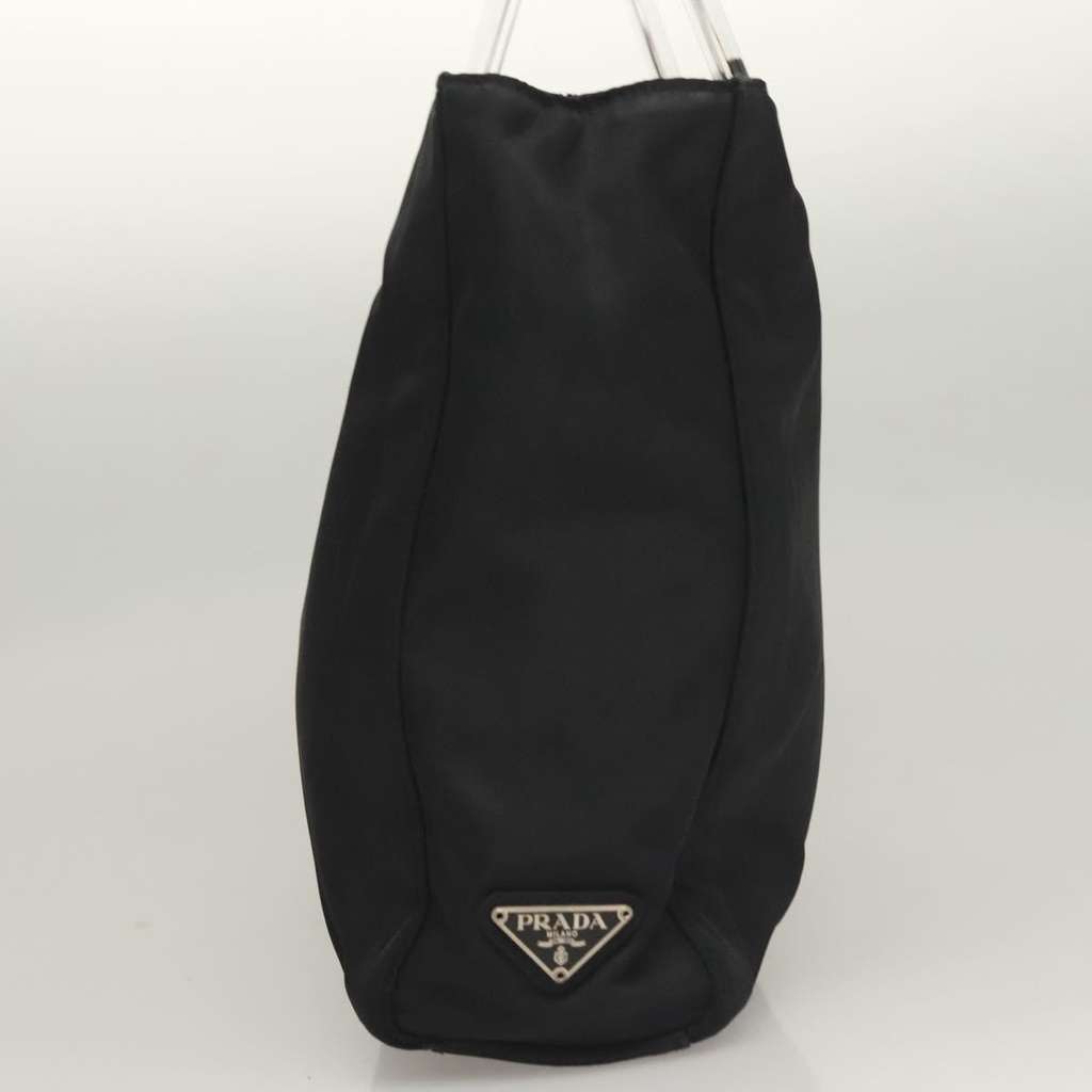 Prada Logo Flat Tote Bag. Black Good condition - Model View