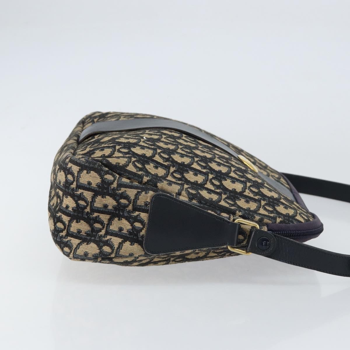 Christian Dior Vintage CD Trotter Handbag Navy Canvas Good condition - Inside View