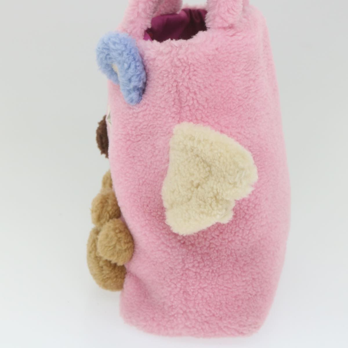 Gucci Flying Bear Handbag Pink Wool Good condition - Inside View