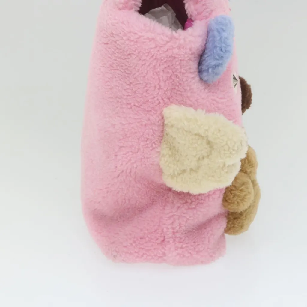 Gucci Flying Bear Handbag Pink Wool Good - Model View
