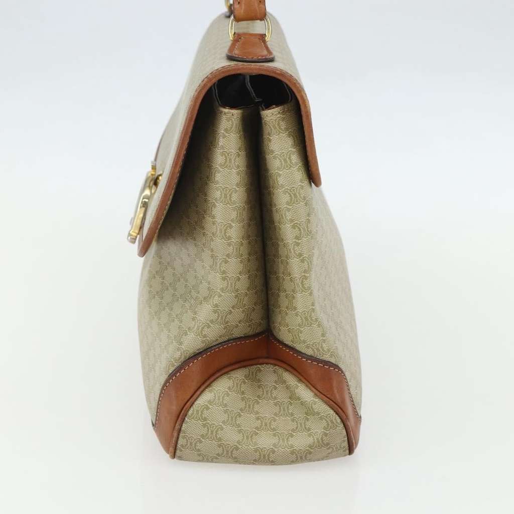 Celine Vintage Macadam Handbag Beige Canvas Good condition - Model View