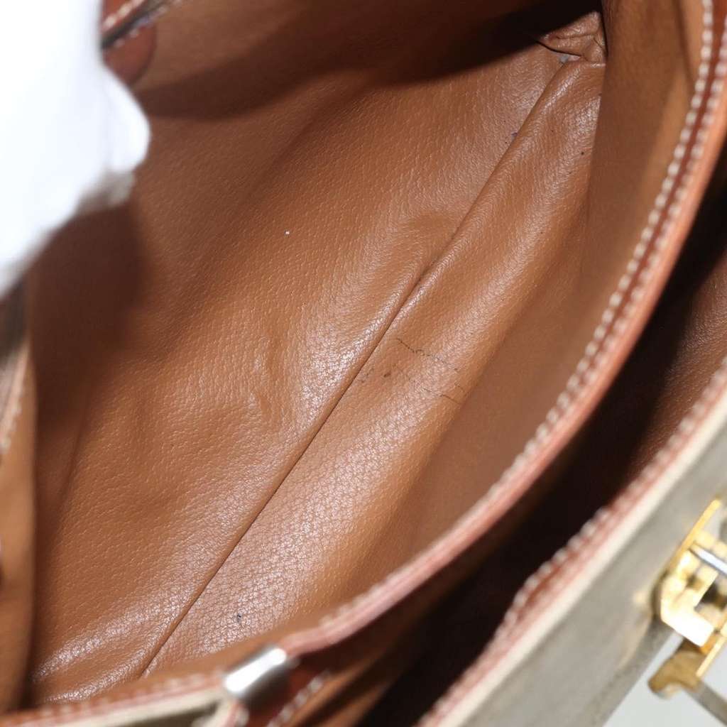 Celine Vintage Macadam Handbag Beige Canvas Good condition - Box View