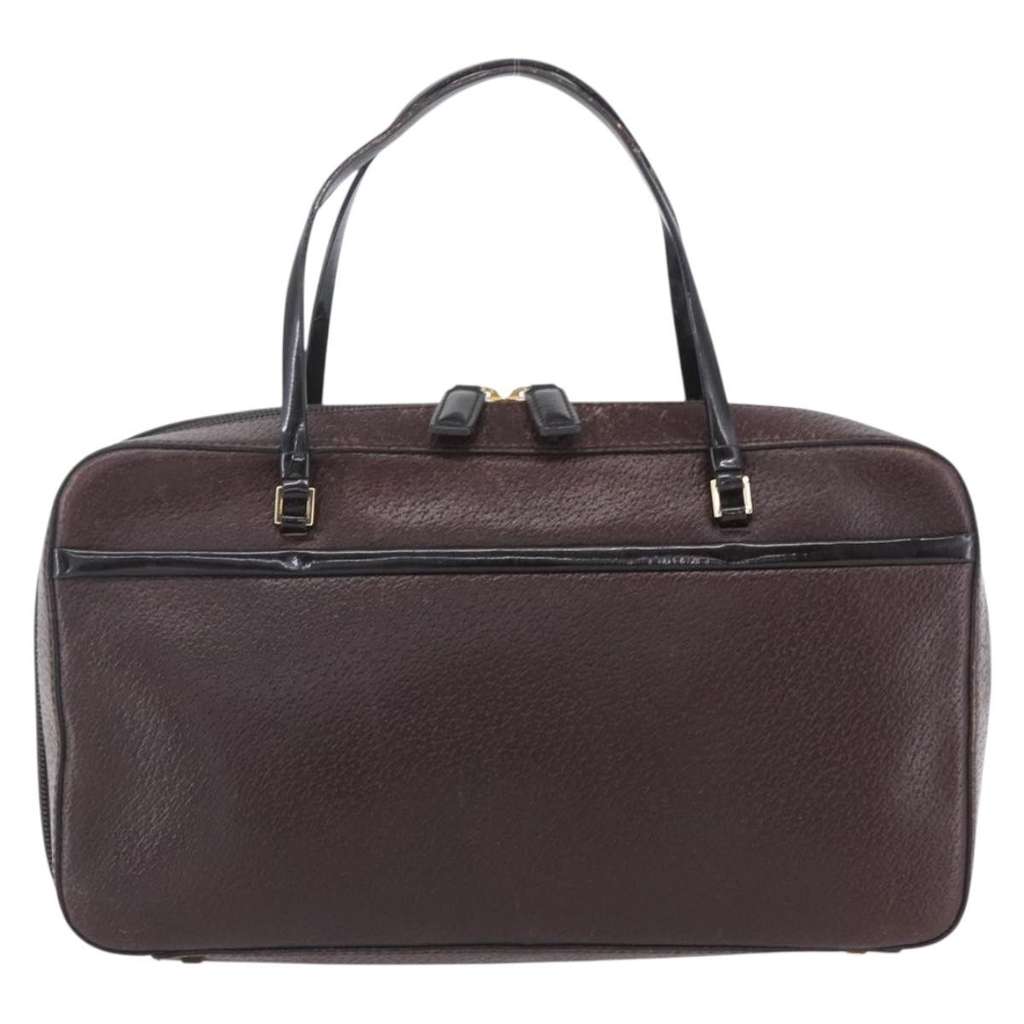 Christian Dior Vintage CD Handbag Brown Leather Good condition - Back View