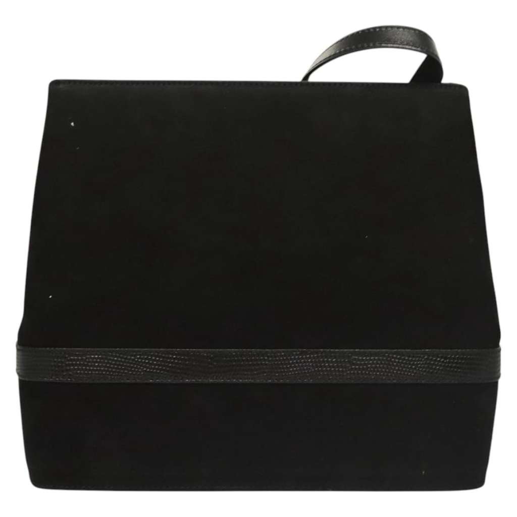 Salvatore Ferragamo Vala Shoulder Bag Black Suede Good condition - Back View