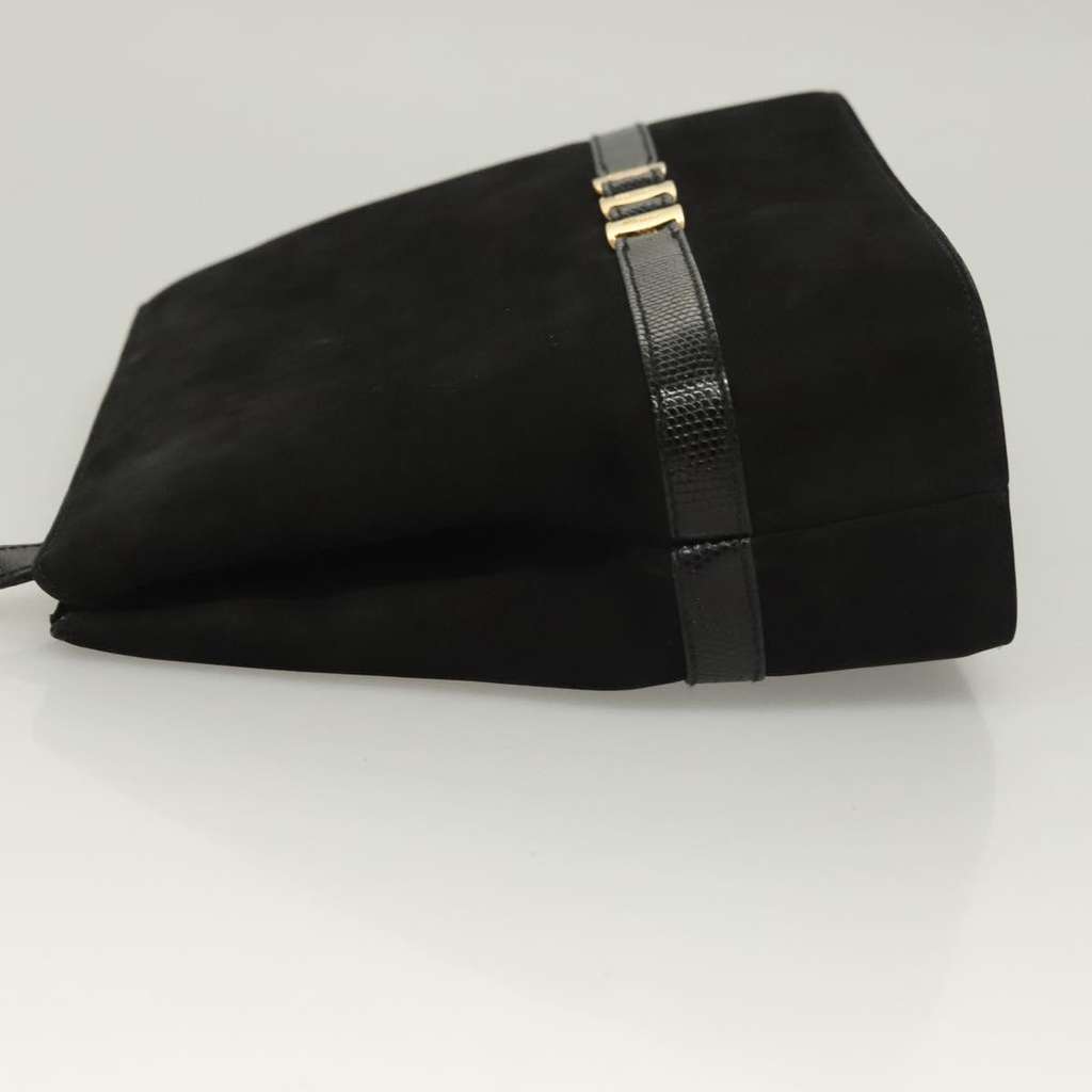 Salvatore Ferragamo Vala Shoulder Bag Black Suede Good condition - Model View