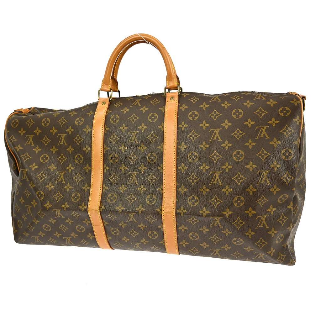 Louis Vuitton Keepall Bag Brown Canvas Fair condition - Back View