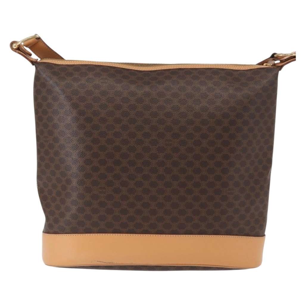 Celine Vintage Macadam Shoulder Bag Brown Canvas Fair condition - Back View