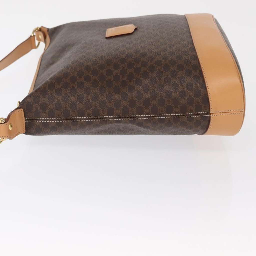 Celine Vintage Macadam Shoulder Bag Brown Canvas Fair condition - Model View