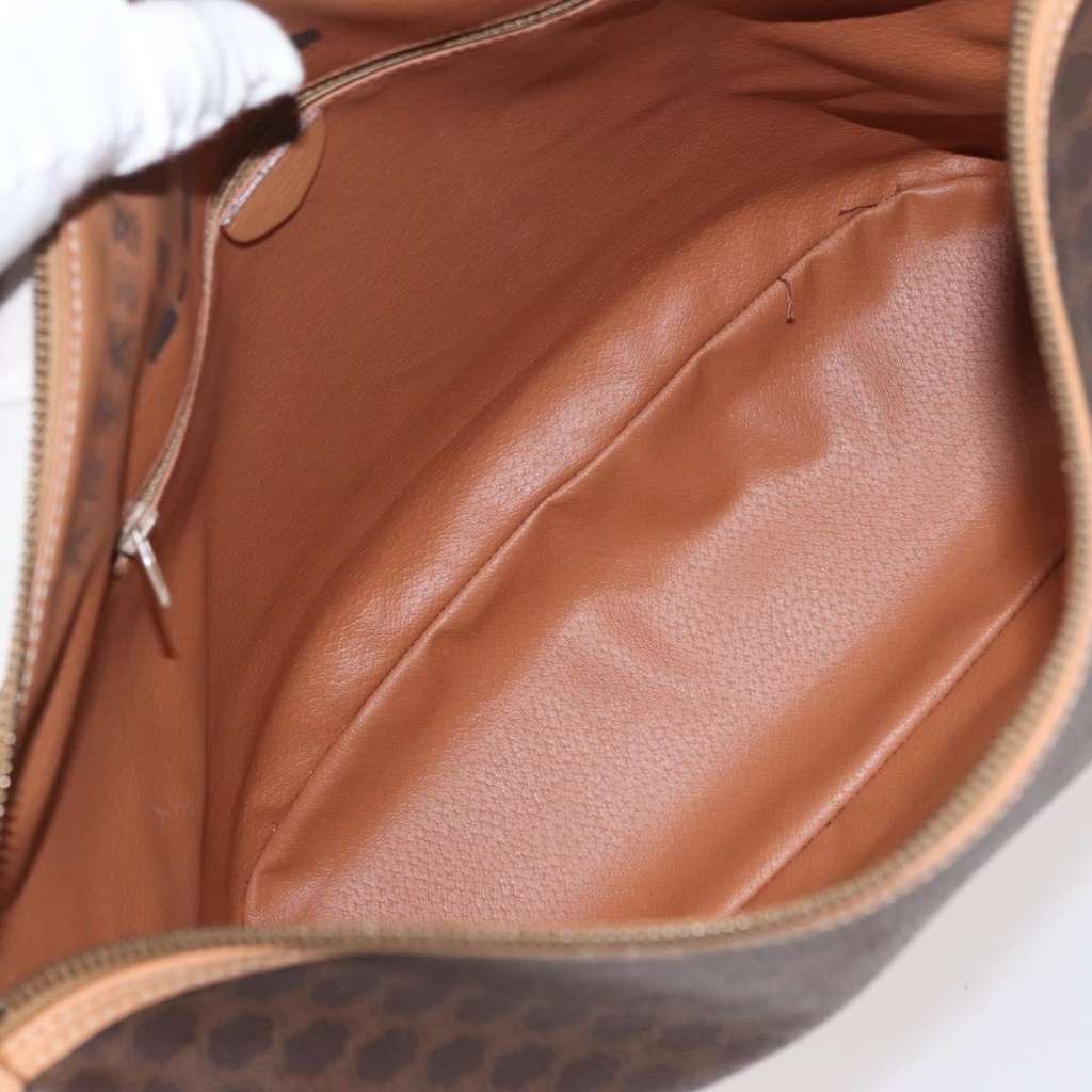 Celine Vintage Macadam Shoulder Bag Brown Canvas Fair condition - Box View